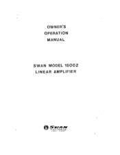 Swann 1500Z Owner's Operation Manual