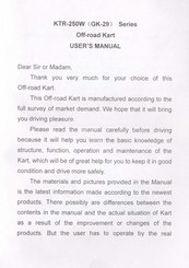 Roketa KTR-250W Series User Manual