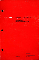 Unisys 115 Operation/Reference Manual
