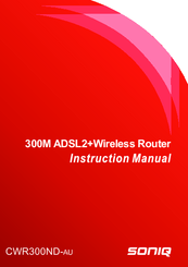 SONIQ CWR300ND-AU Instruction Manual