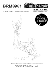 Body flex sports BODY CHAMP BCB 5860 Manuals