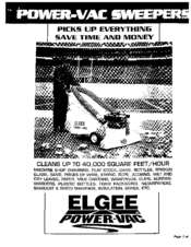 Elgee Power-Vac Sweepers User Manual