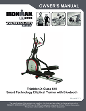 Ironman Fitness triathlon X-Class 610 Owner's Manual