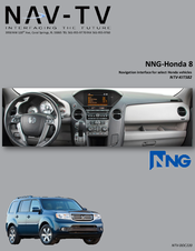 NAV-TV NNG-Honda 8 NTV-KIT582 Installation Manual