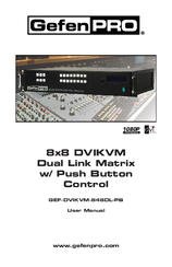 Gefen Pro GEF-DVIKVM-848DL-PB User Manual