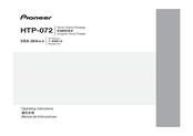 Pioneer HTP-072 Operating Instructions Manual