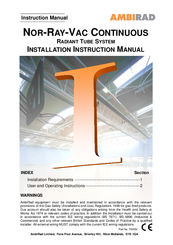 Ambirad NRV12LR Installation Instructions Manual
