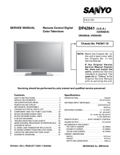 Sanyo DP42841 Service Manual
