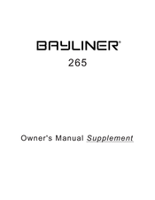 Bayliner 265 Owner's Manual Supplemente
