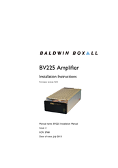 Baldwin Boxall BV225 Installation Instructions Manual