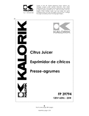 Kalorik FP 39794 Operating Instructions Manual