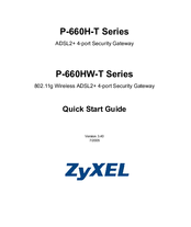 ZyXEL Communications P-660HW-T - VERSION 3.40 Quick Start Manual