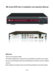 Hi-view ME series User's Installation And Operation Manual