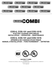Blodgett COS-6 Installation, Operation And Maintenance Manual