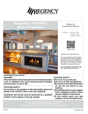 Regency GF900C-ULPG1 Owner's Manual