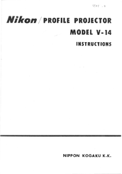 Nikon V-14 Instructions Manual