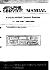 Alpine TDM-7351R Service Manual