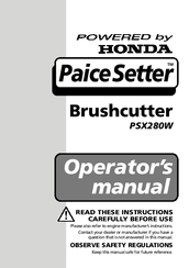 Bessertrim PaiceSetter PSX280W Operator's Manual