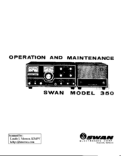 Swann 350 Operation And Maintenance