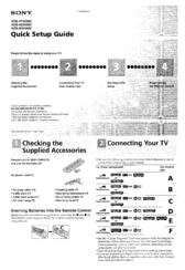 Sony KDE-42XS955 Operating Instructions Manual