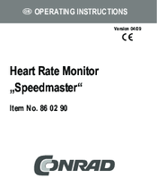 Conrad Speedmaster Operating Instructions Manual