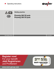 EWM Picomig 305 D2 puls Operating Instructions Manual
