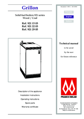 grillon 921 22 03 Technical Manual