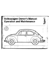Volkswagen 1973 Convertible Owner's Manual