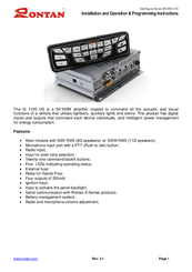 Rontan IS 1100 US Installation And Operation Manual