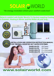 SolAir World SAWE-25-270 Installation And Operation Instruction Manual