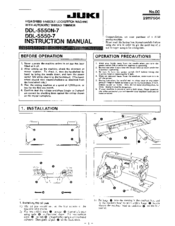 JUKI DDL-5550-7 Instruction Manual