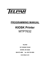Telpar MTP7632 Programming Manual