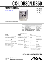 Sony CX-LDB30 Service Manual