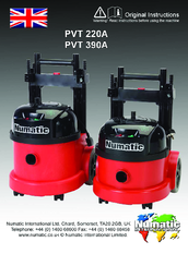 Numatic PVT 390A Original Instructions Manual