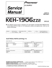 Pioneer KEH-1906ZZ/X1H/UC Service Manual