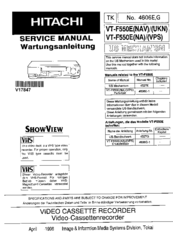 Hitachi VY-F550(NAV)/(UKN) Service Manual