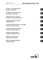KSB Rio-Therm N Operating Manual