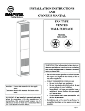 Empire FAW-55SPP Installation Instructions And Owner's Manual