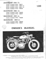 Benelli rivercide 360 cc Owner's Manual