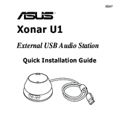 Asus External USB Audio Station Xonar U1 Quick Installation Manual