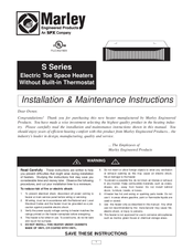 Marley S Series Installation & Maintenance Instructions Manual