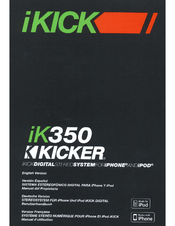 Kicker iK350 Owner's Manual