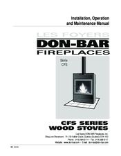 Les foyers DON-BAR Fireplaces CFS series Installation, Operation And Maintenance Manual