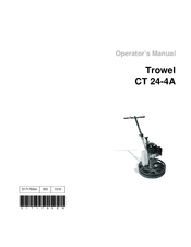 Wacker Neuson Trowel CT 24-4A Operator's Manual