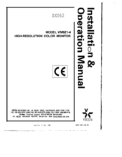 Vicon VM621-4 Installation & Operation Manual