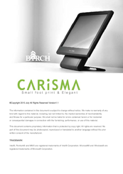 Birch Carisma IT7000III Owner's Manual