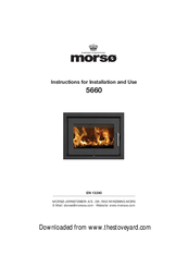 Morso 5660 Instructions For Installation And Use Manual