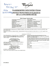 Whirlpool YLTE5243DQA User Instruction