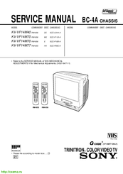 Sony TRINITRON KV-VF14M70 Service Manual
