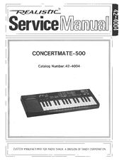 Realistic Convertmate-500 Service Manual
